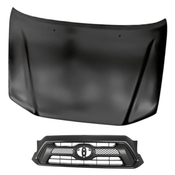 Replacement - 2-Piece (Hood Panel, Grille)