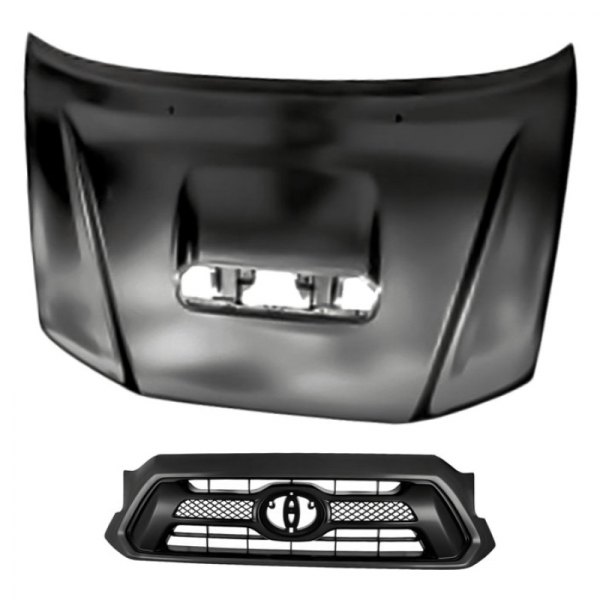 Replacement - 2-Piece (Hood Panel, Grille)