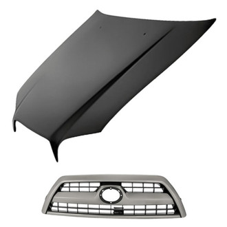Replacement - 2-Piece (Hood Panel, Grille) (Standard Line)
