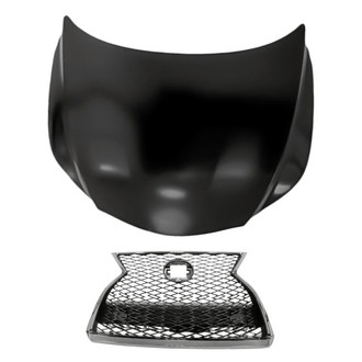Replacement - 2-Piece (Hood Panel, Grille)