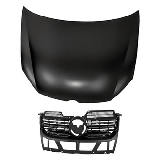 Replacement - 2-Piece (Hood Panel, Grille) (Standard Line)