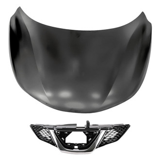 Replacement - 2-Piece (Hood Panel, Grille) (Standard Line)
