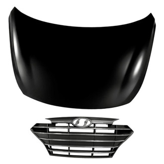 Replacement - 2-Piece (Hood Panel, Grille) (Standard Line)