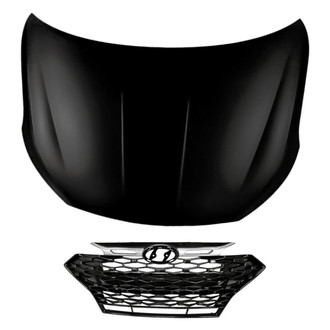 Replacement - 2-Piece (Hood Panel, Grille) (Standard Line)