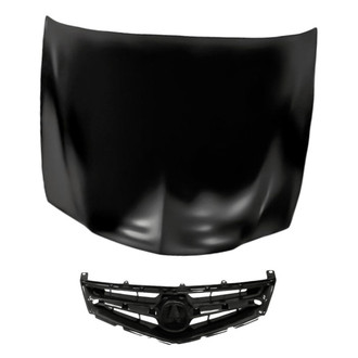 Replacement - 2-Piece (Hood Panel, Grille) (Standard Line)
