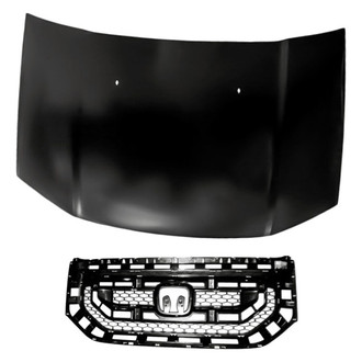 Replacement - 2-Piece (Hood Panel, Grille)