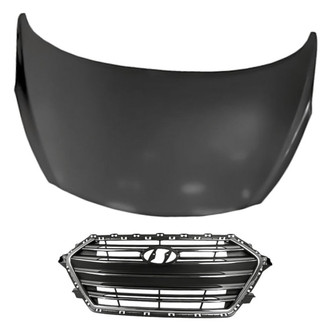 Replacement - 2-Piece (Hood Panel, Grille) (Standard Line)