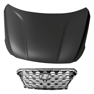 Replacement - 2-Piece (Hood Panel, Grille) (Standard Line)