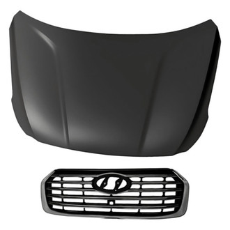Replacement - 2-Piece (Hood Panel, Grille) (Standard Line)