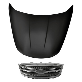 Replacement - 2-Piece (Hood Panel, Grille) (Standard Line)