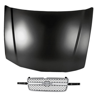 Replacement - 2-Piece (Hood Panel, Grille) (Standard Line)