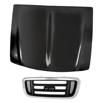 Replacement - 2-Piece (Hood Panel, Grille)
