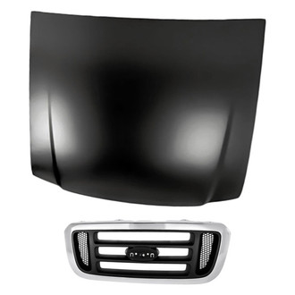 Replacement - 2-Piece (Hood Panel, Grille) (Standard Line)