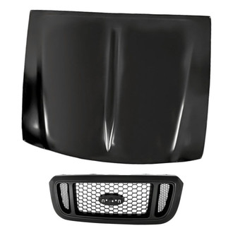 Replacement - 2-Piece (Hood Panel, Grille) (Standard Line)