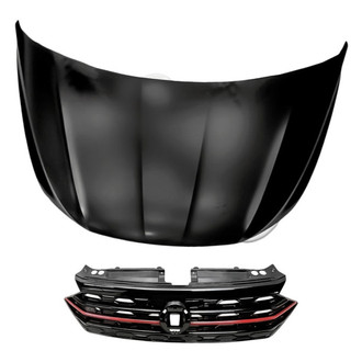 Replacement - 2-Piece (Hood Panel, Grille) (Standard Line)