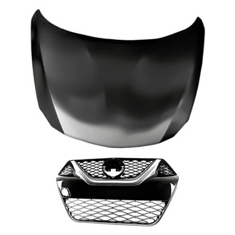 Replacement - 2-Piece (Hood Panel, Grille)