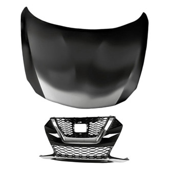 Replacement - 2-Piece (Hood Panel, Grille)