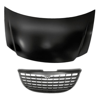 Replacement - 2-Piece (Hood Panel, Grille) (Standard Line)