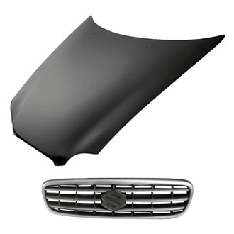 Replacement - 2-Piece (Hood Panel, Grille) (Standard Line)