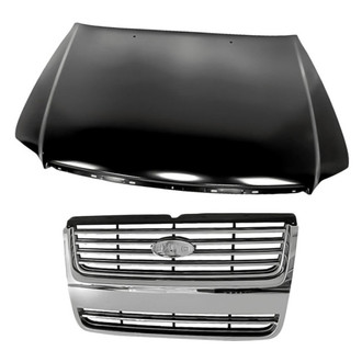 Replacement - 2-Piece (Hood Panel, Grille) (Standard Line)
