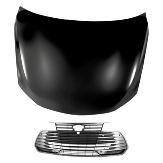 Replacement - 2-Piece (Hood Panel, Grille)
