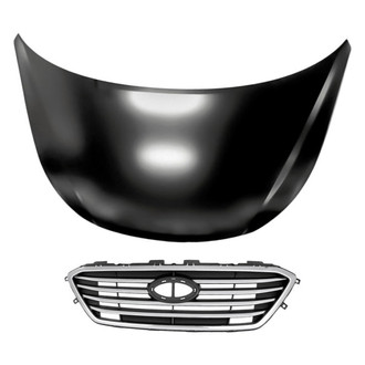 Replacement - 2-Piece (Hood Panel, Grille)