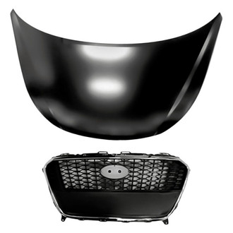 Replacement - 2-Piece (Hood Panel, Grille) (Standard Line)