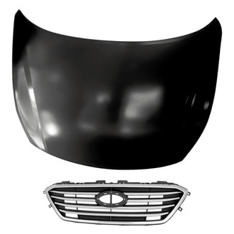Replacement - 2-Piece (Hood Panel, Grille) (Standard Line)