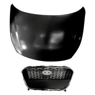 Replacement - 2-Piece (Hood Panel, Grille) (Standard Line)