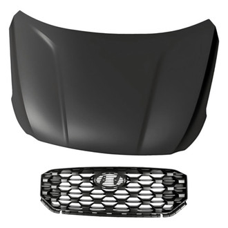 Replacement - 2-Piece (Hood Panel, Grille) (Standard Line)