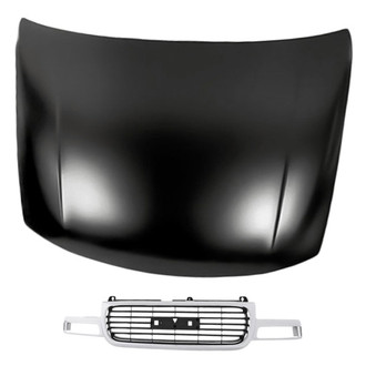 Replacement - 2-Piece (Hood Panel, Grille) (Standard Line)