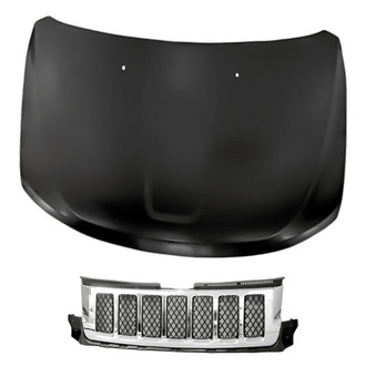 Replacement - 2-Piece (Hood Panel, Grille) (Standard Line)