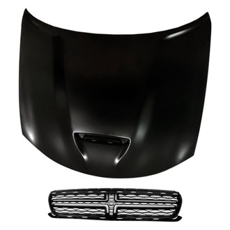 Replacement - 2-Piece (Hood Panel, Grille) (CAPA Certified)