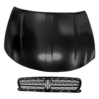 Replacement - 2-Piece (Hood Panel, Grille) (CAPA Certified)