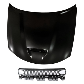 Replacement - 2-Piece (Hood Panel, Grille) (CAPA Certified)