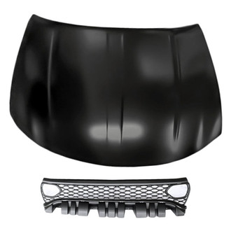 Replacement - 2-Piece (Hood Panel, Grille) (CAPA Certified)