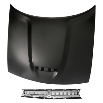 Replacement - 2-Piece (Hood Panel, Grille) (CAPA Certified)