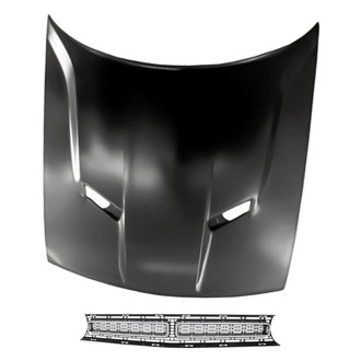 Replacement - 2-Piece (Hood Panel, Grille) (CAPA Certified)