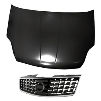 Replacement - 2-Piece (Hood Panel, Grille)