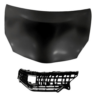 Replacement - 2-Piece (Hood Panel, Grille) (CAPA Certified)