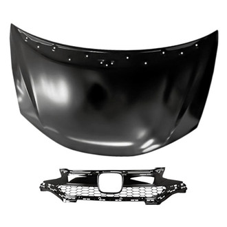 Replacement - 2-Piece (Hood Panel, Grille) (CAPA Certified)