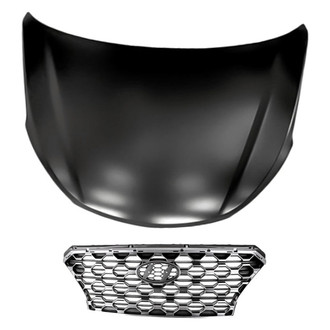 Replacement - 2-Piece (Hood Panel, Grille) (CAPA Certified)