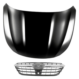 Replacement - 2-Piece (Hood Panel, Grille)