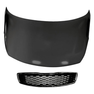 Replacement - 2-Piece (Hood Panel, Grille) (CAPA Certified)