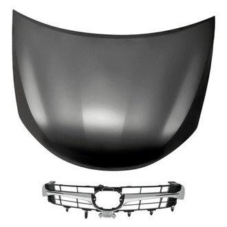 Replacement - 2-Piece (Hood Panel, Grille) (CAPA Certified)