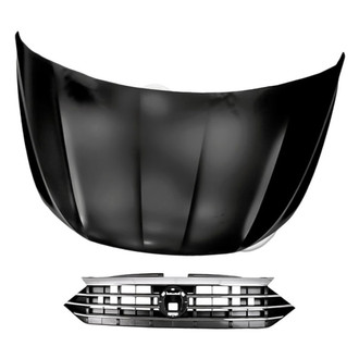 Replacement - 2-Piece (Hood Panel, Grille) (CAPA Certified)