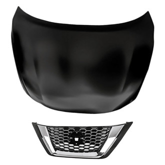 Replacement - 2-Piece (Hood Panel, Grille)