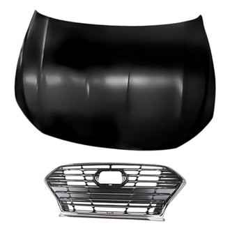 Replacement - 2-Piece (Hood Panel, Grille) (Standard Line)