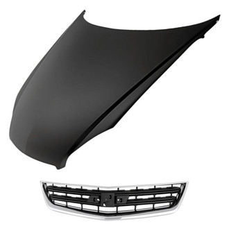 Replacement - 2-Piece (Hood Panel, Grille) (CAPA Certified)