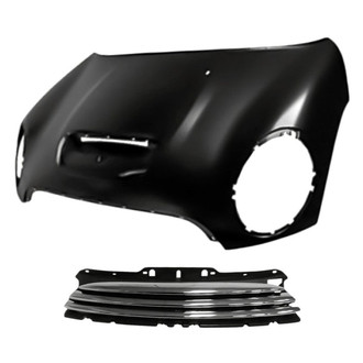 Replacement - 2-Piece (Hood Panel, Grille) (CAPA Certified)
